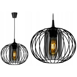 Hanglamp Woonkamer 1-Lamps Draad Kappen Smoke