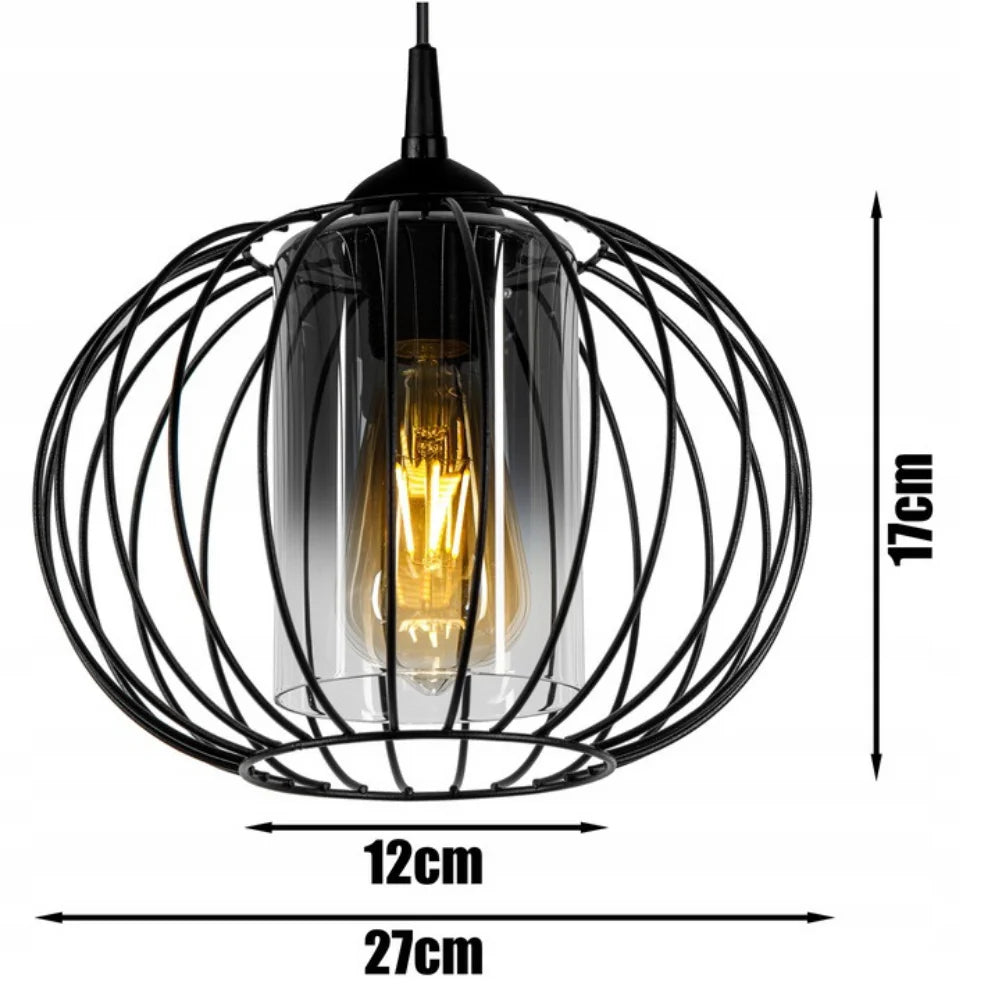 Hanglamp Industrieel draad/glas kappen ‘Fade’