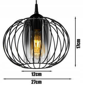 Hanglamp Industrieel draad/glas kappen ‘Fade’