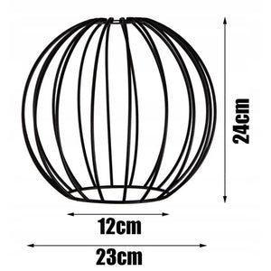 Stijlvolle Zwarte bol Hanglamp van Staal met E27 Fitting