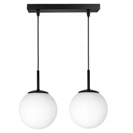 Hanglamp eettafel 2 lampen zwart/wit