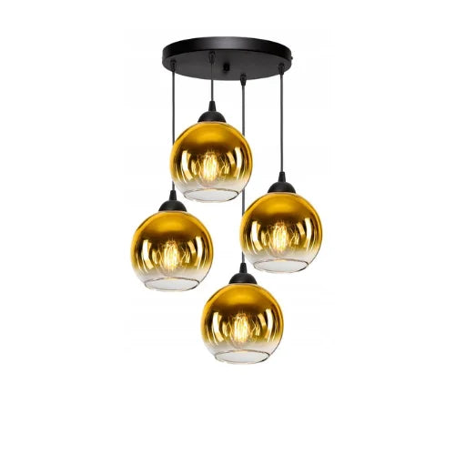 Hanglamp 4-Lichts Goud Woonkamer