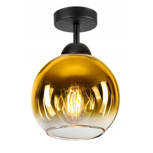 Plafondlamp Industrieel Gold Glas