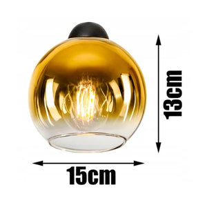 Plafondlamp Industrieel Gold Glas