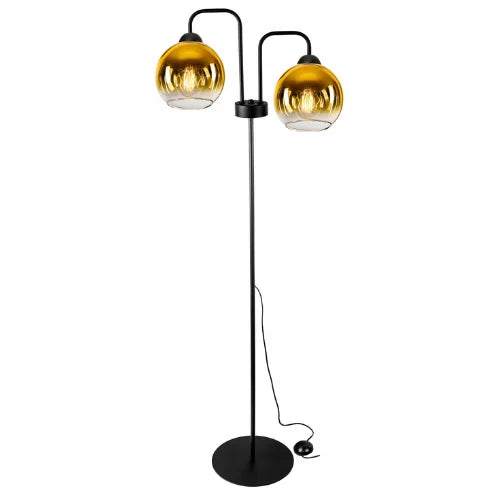 Vloerlamp Industrieel 2-lamps ‘Gold’