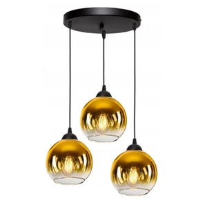 Hanglamp Industrieel 3-Lichts Goud Woonkamer