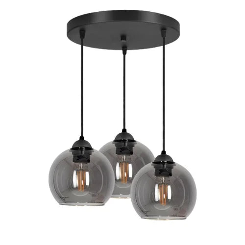 industrieel hanglamp 3-lichts smoke woonkamer