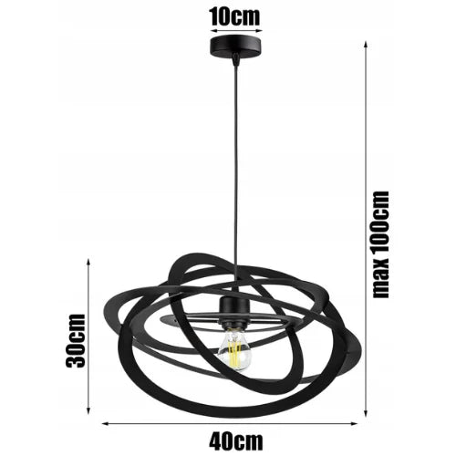 Hanglamp – 1 lamps – Zwart – ‘Cirkel’