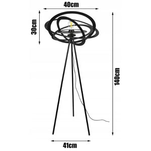 Vloerlamp 1 lamps Zwart ‘Cirkel’