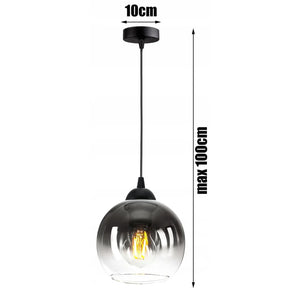 Hanglamp Industrieel Fade Bol Zwart Woonkamer