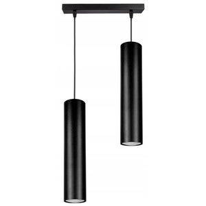 Hanglamp zwart industrieel 2-lamps ‘Ironglow’