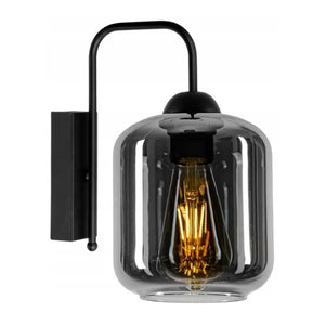 Wandlamp Industrieel ‘Smoke glas’