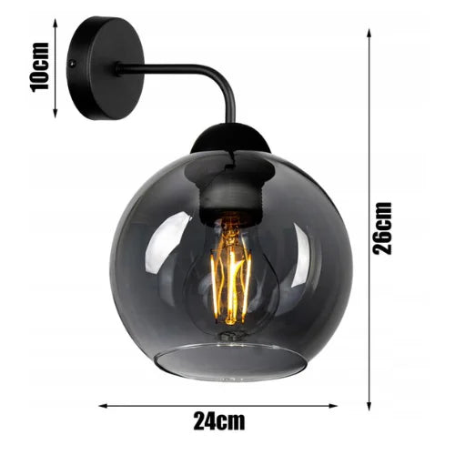 Wandlamp Industrieel ‘Smoke’