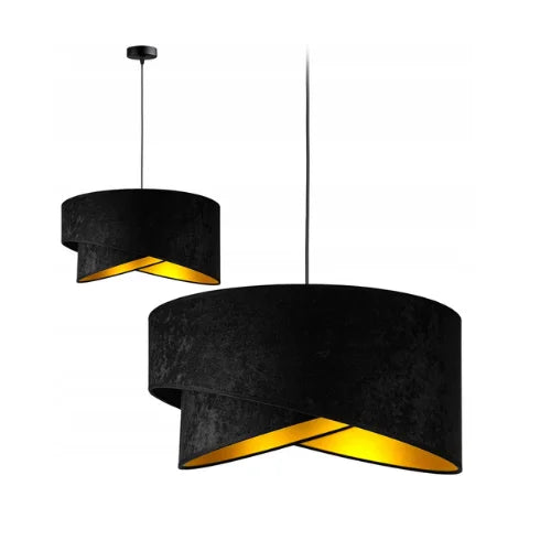 Hanglamp Stoffe kap ‘Blackgolden’