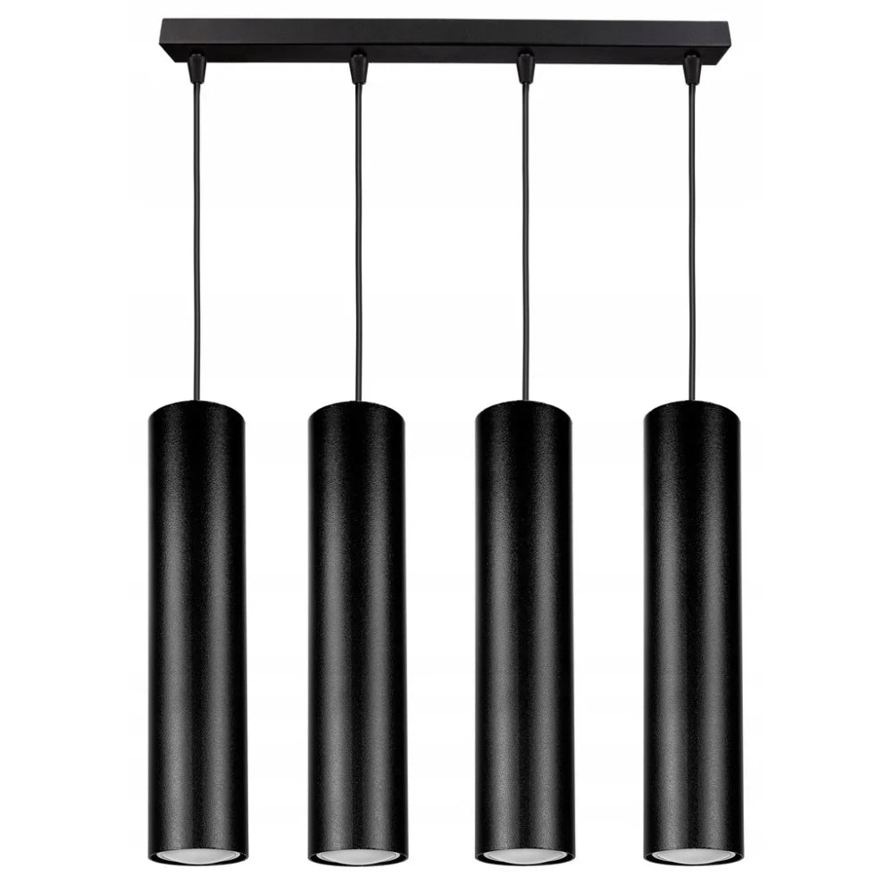 Hanglamp 4-Lamps Ironglow Zwart Woonkamer