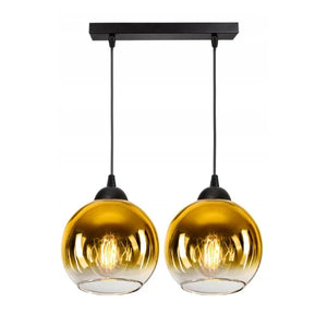 Hanglamp 2-Lichts Goud Woonkamer