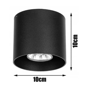 Wandlamp Downlicht ‘Black round’