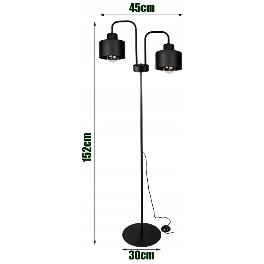 Vloerlamp Industrieel 2-Lamps ‘Ambiance’