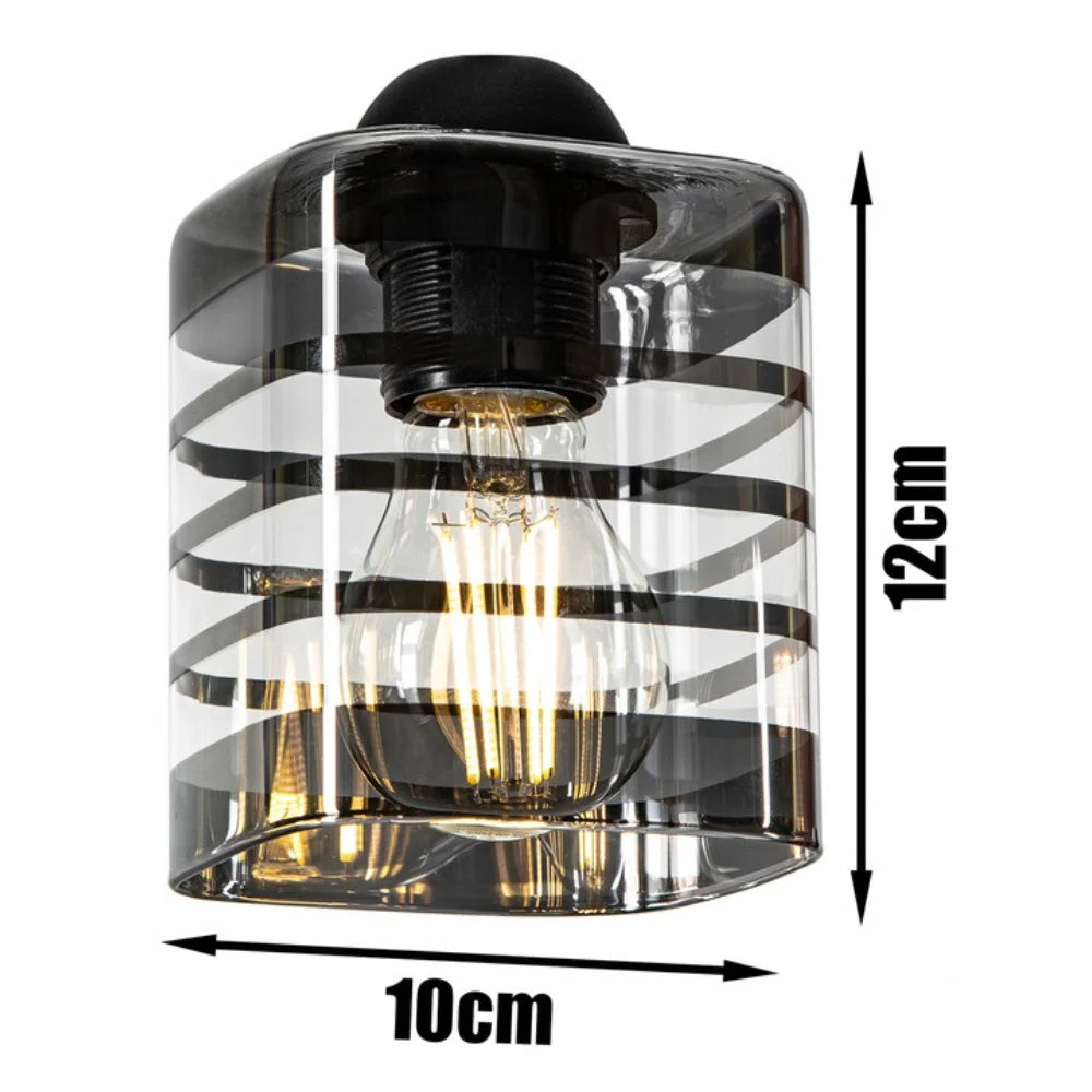 Plafondlamp Industrieel 3-LAMPS ‘Glasstreep’