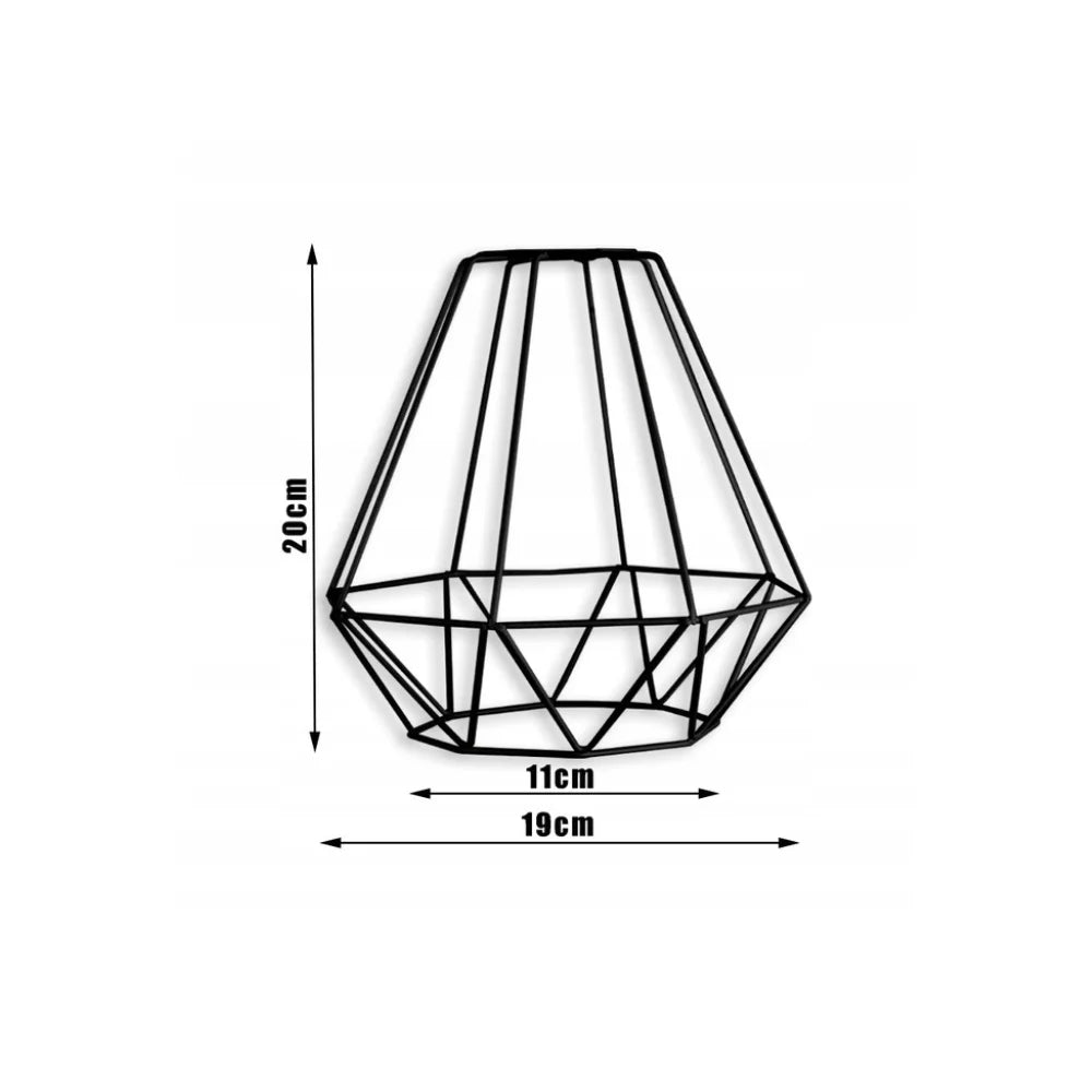 Hanglamp Industrieel Met 3 Draad/Kappen Zwart