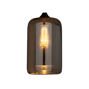 Hanglamp 5-Lichts Mix | Rookglas | Industrieel | Woonkamer | Eetkamer | Smoke | Zwart