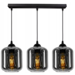 Hanglamp industrieel rookglas