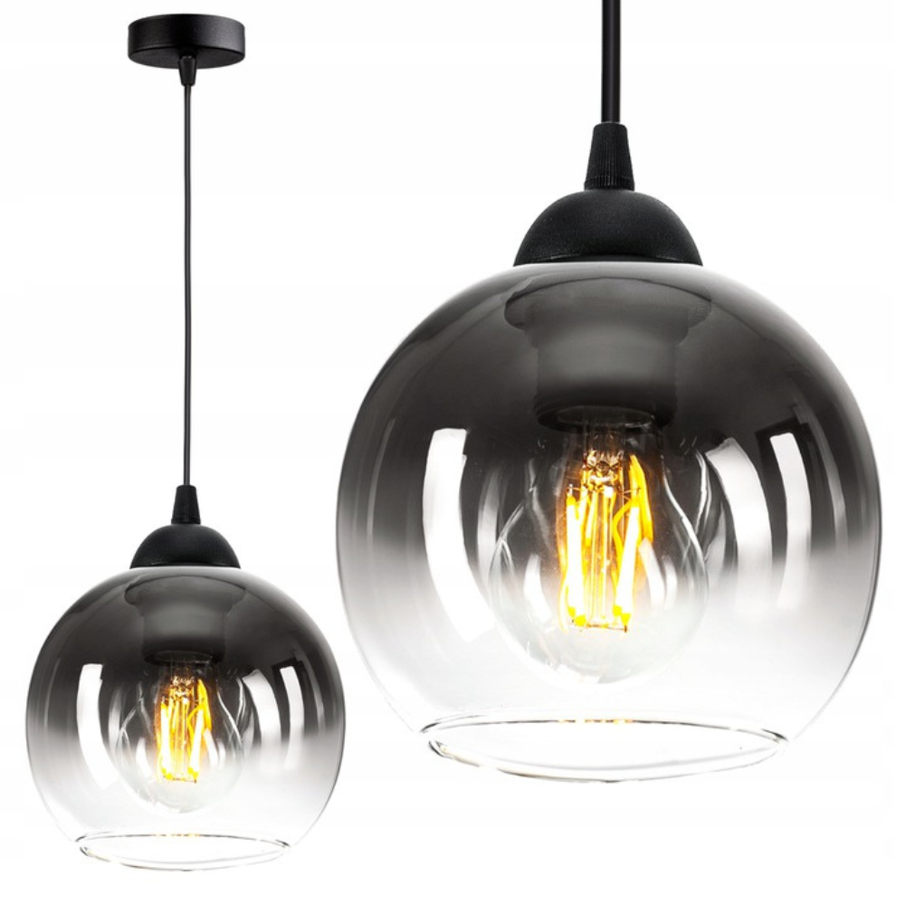 hanglamp industrieel fade bol zwart