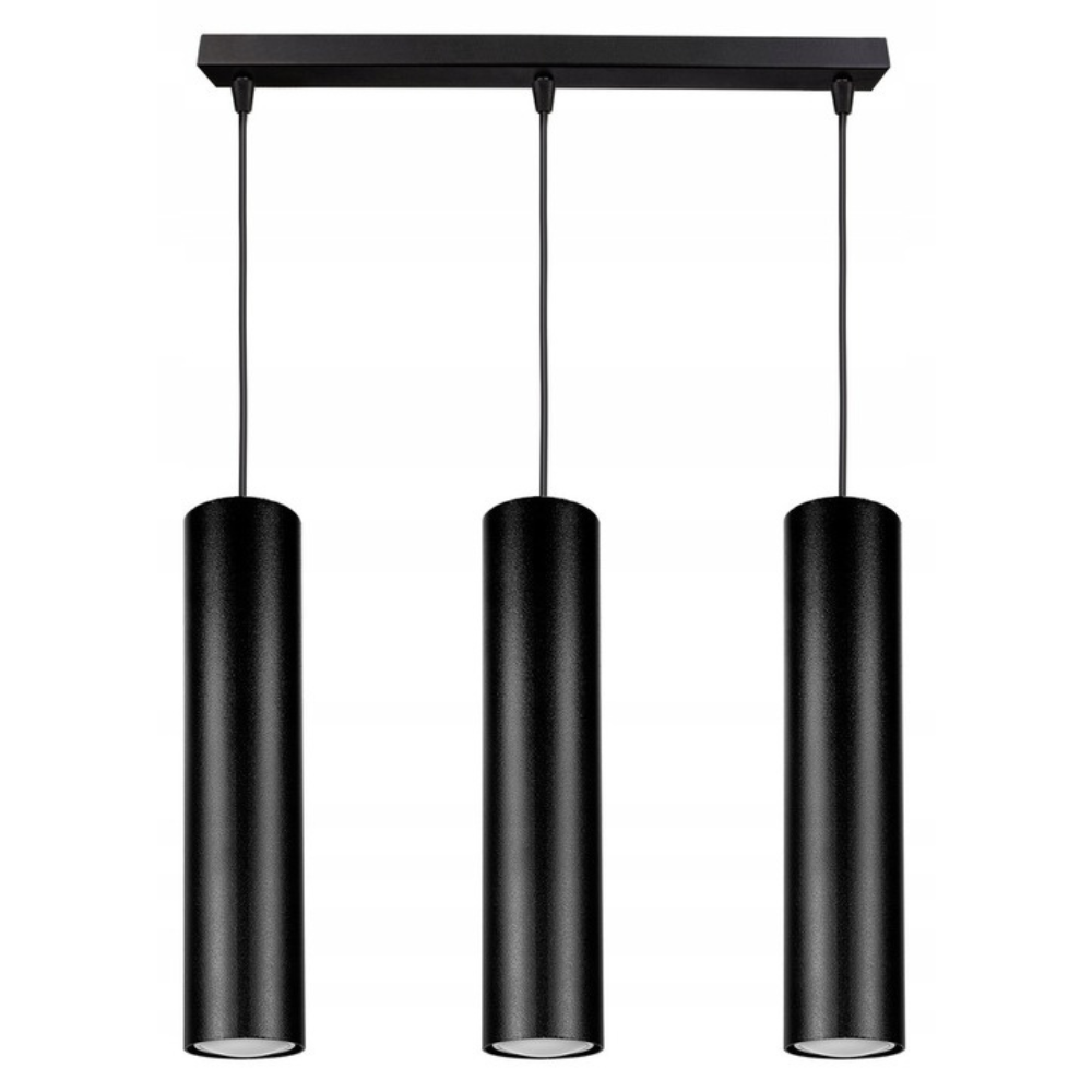 hanglamp zwart industrieel 3-lamps