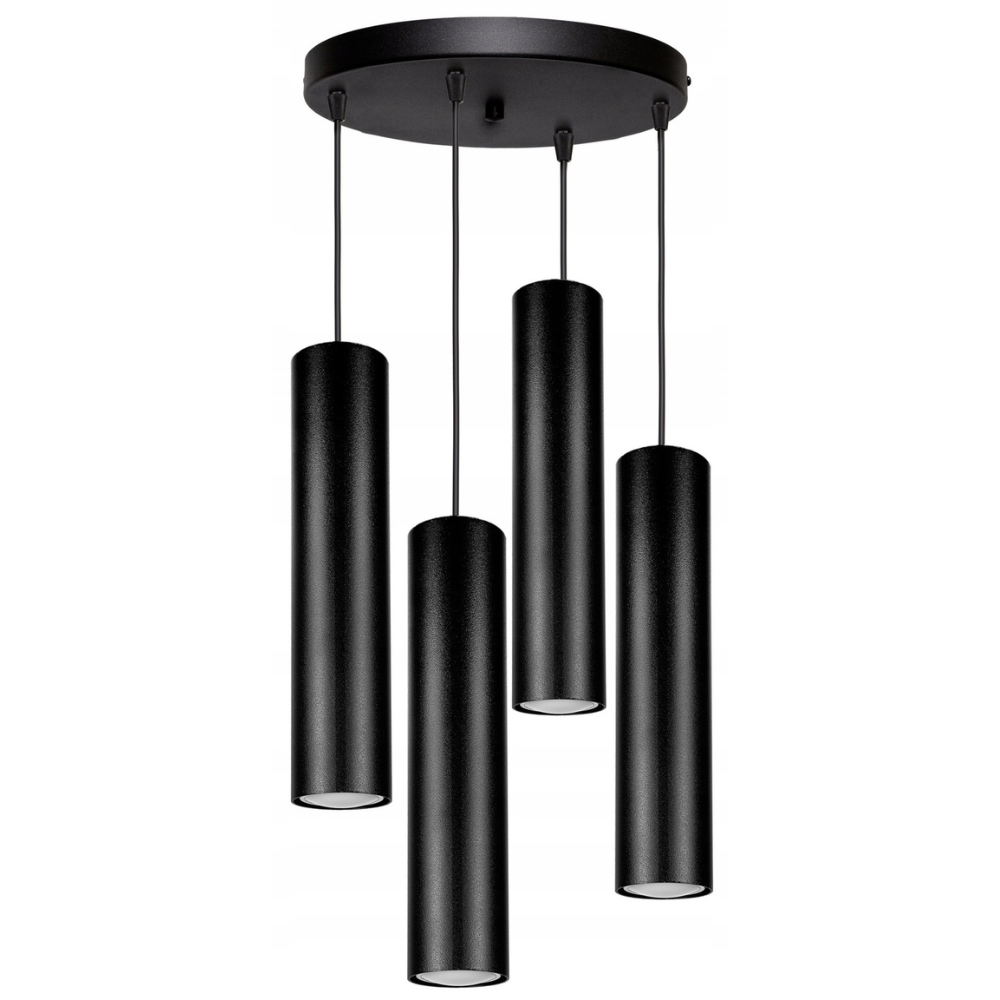 hanglamp zwart industrieel rond