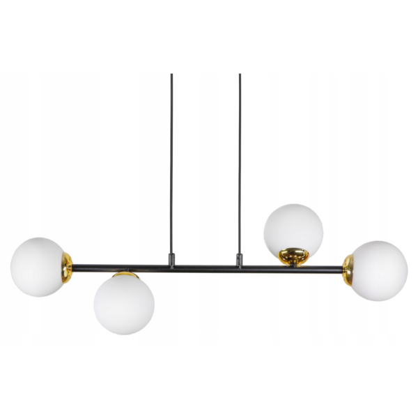 Hanglamp 4-lamps witte bol-Hanglamp -