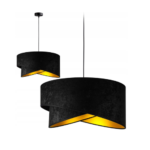 Hanglamp - Stoffe kap 'Blackgolden'