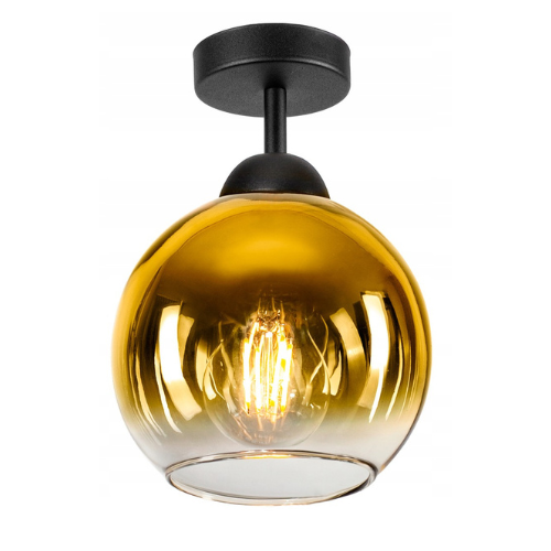 Plafondlamp Industrieel – Gold Glas