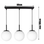 Hanglamp -3-lichts - Zwart/Wit ‘Stellar'