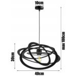 Hanglamp - 1 lamps - Zwart - 'Cirkel'