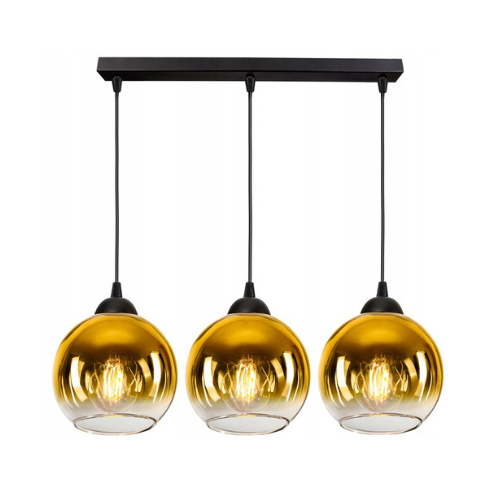 Hanglamp – Industrieel 3-Lichts Gold– Langwerpig